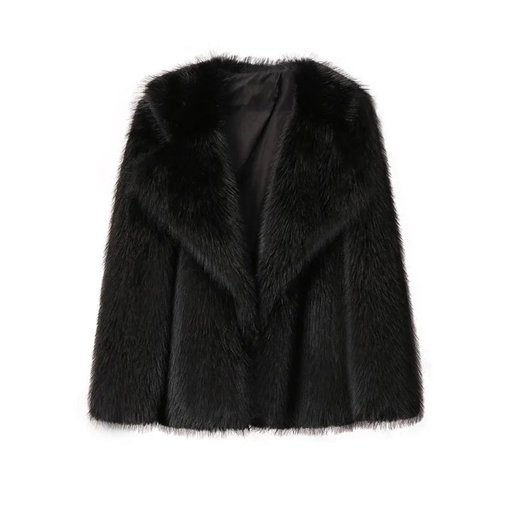 W&W Mode - Schlanker Faux Fur Mantel