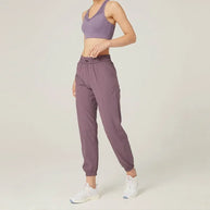 WW | Stoff Schnürsenkel Lauf Sport Joggers Frauen Schnell Trocknend Athletic Fitness Trainings Sweatpants mit Zwei Taschen Bewegung Hosen