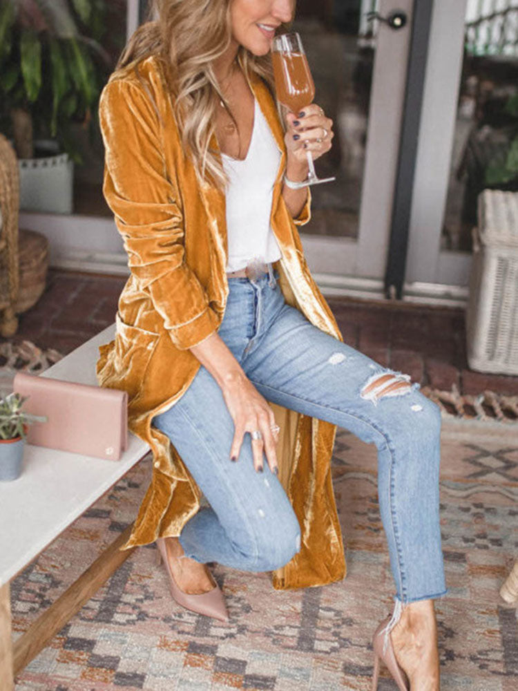 WW | Uplifting My Way Kimono Jacke Aus Samt