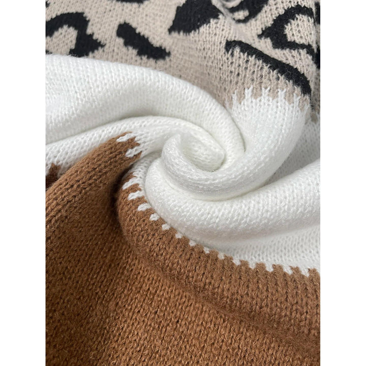W&W Mode - Strickpullover Mit Leopardenmuster