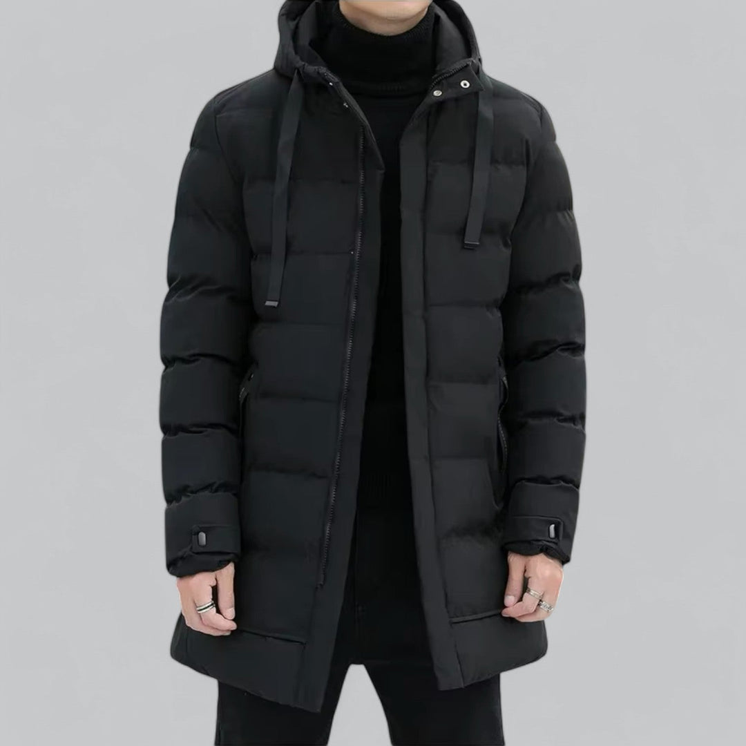 W&W Mode | Elegante lange Winterjacke für Männer