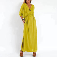 Vintage-Kleid | Mit seitlichem Schlitz in hoher Taille