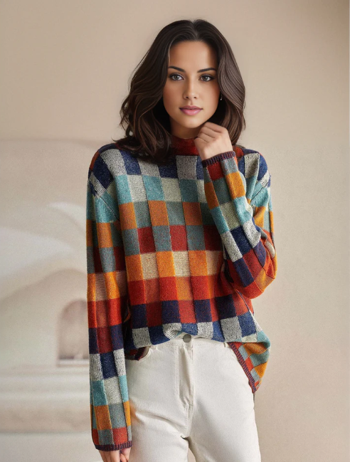 W&W Mode Bunter und warmer pullover