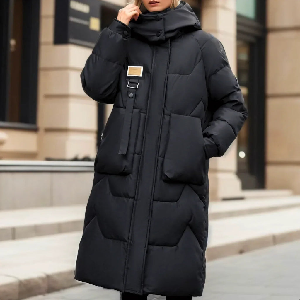 WW | Elegante, Lange, Wasserdichte Pufferjacke