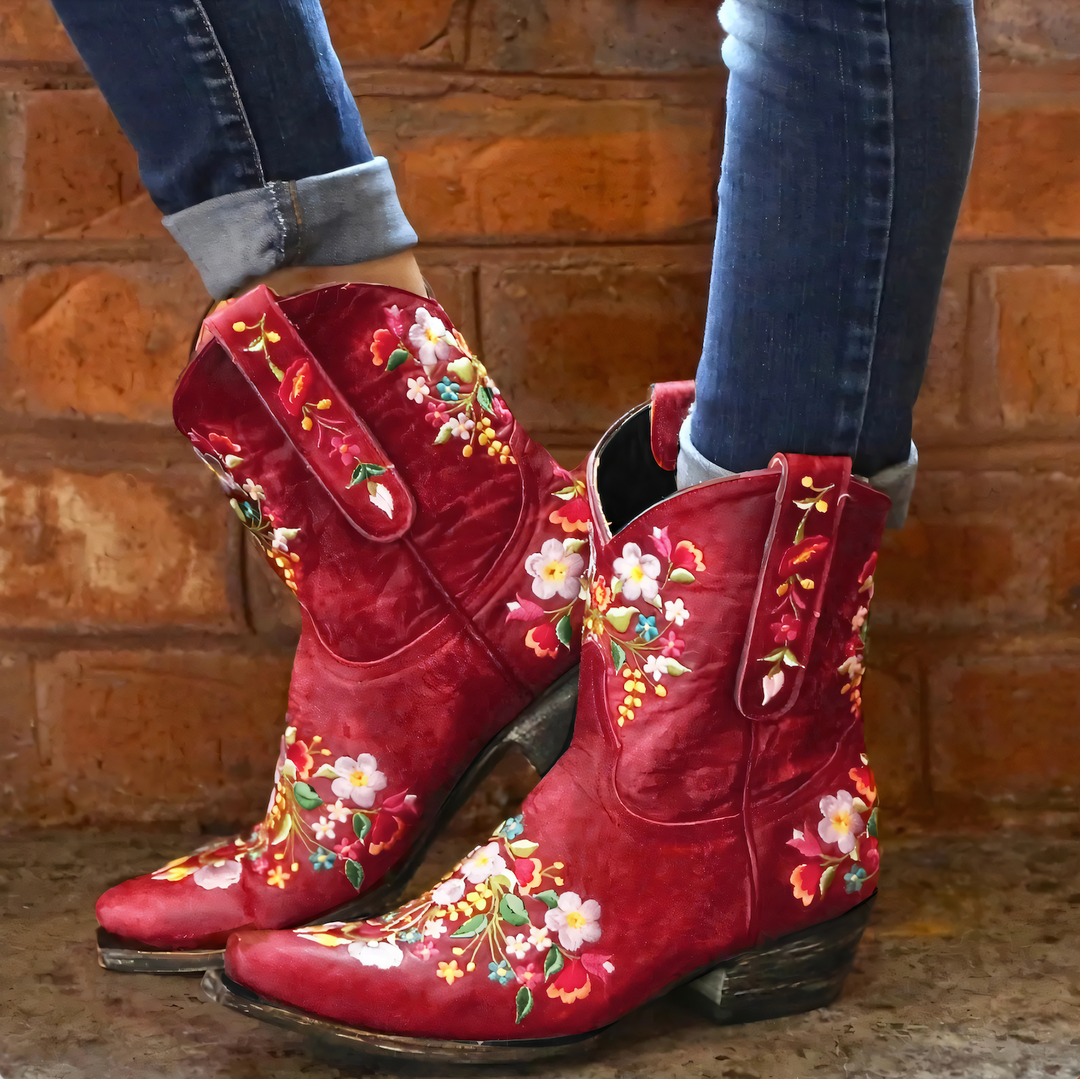 W&W Mode | Wetterbeständige Vintage Cowgirl-Stiefel