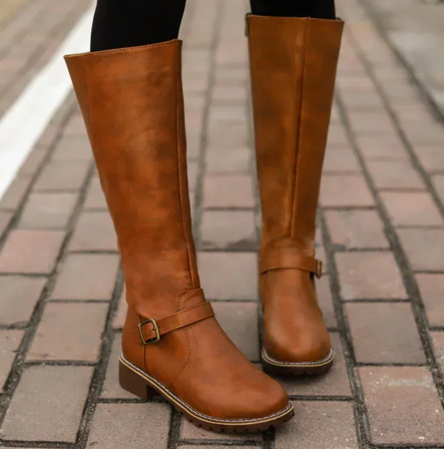 WW |  Overknee Winterstiefel aus Veganem Leder für Damen - Ideal für Winter