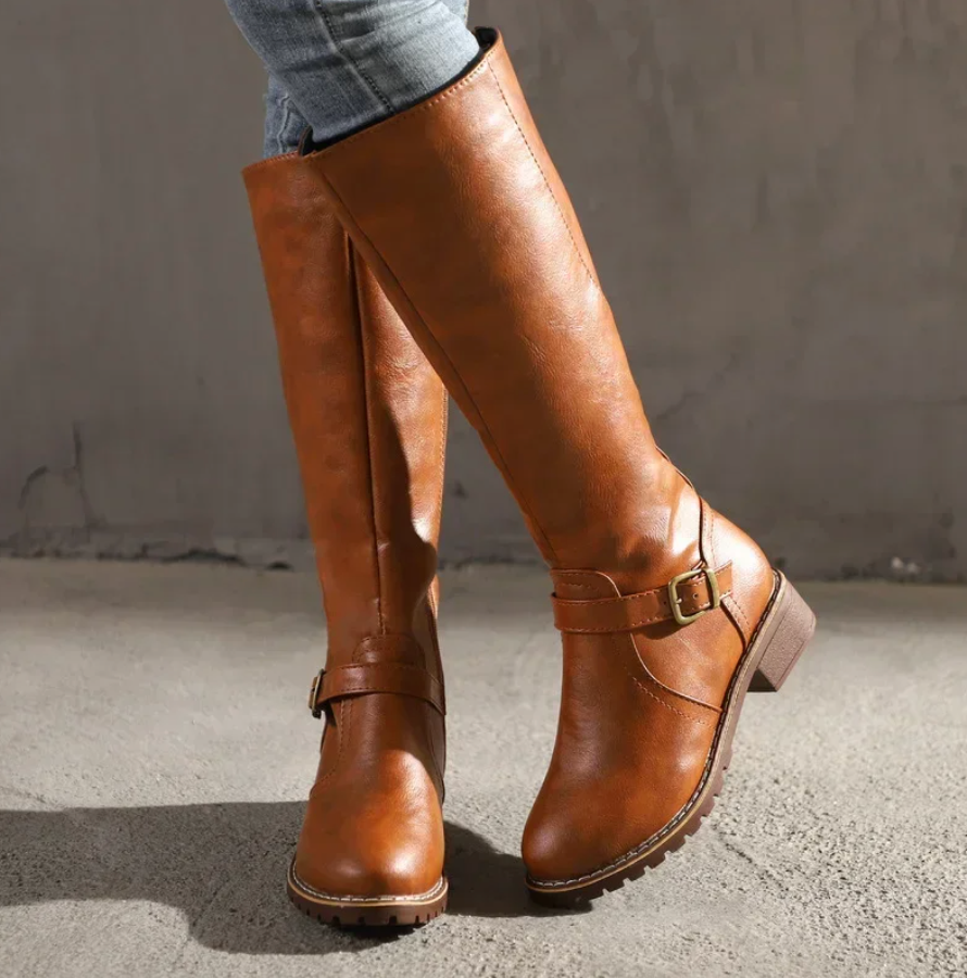 WW |  Overknee Winterstiefel aus Veganem Leder für Damen - Ideal für Winter