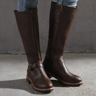 WW |  Overknee Winterstiefel aus Veganem Leder für Damen - Ideal für Winter