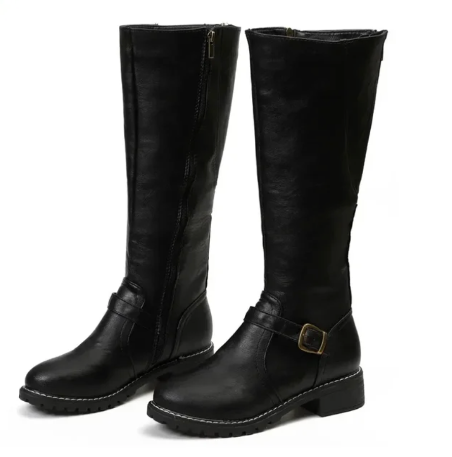 WW |  Overknee Winterstiefel aus Veganem Leder für Damen - Ideal für Winter