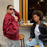 WW | Oversize Lederjacke mit urbanem Flair