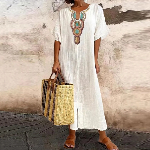 W&W Mode Kleid | Elegantes langes Greek Kleid Boho Kleid für Frauen