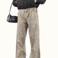 Leopard Denim Jeans
