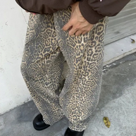 Leopard Denim Jeans