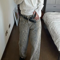 Leopard Denim Jeans