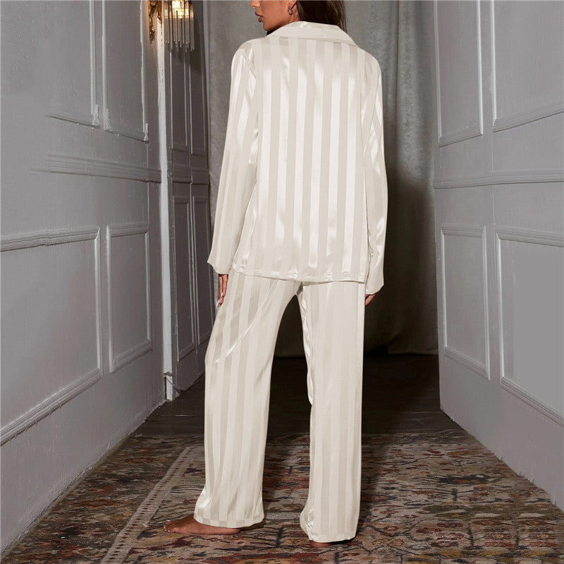 WW | Set Langarm Button Up Lounge Set Satin WW | Set
