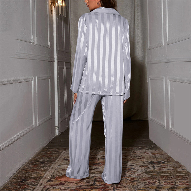 WW | Set Langarm Button Up Lounge Set Satin WW | Set