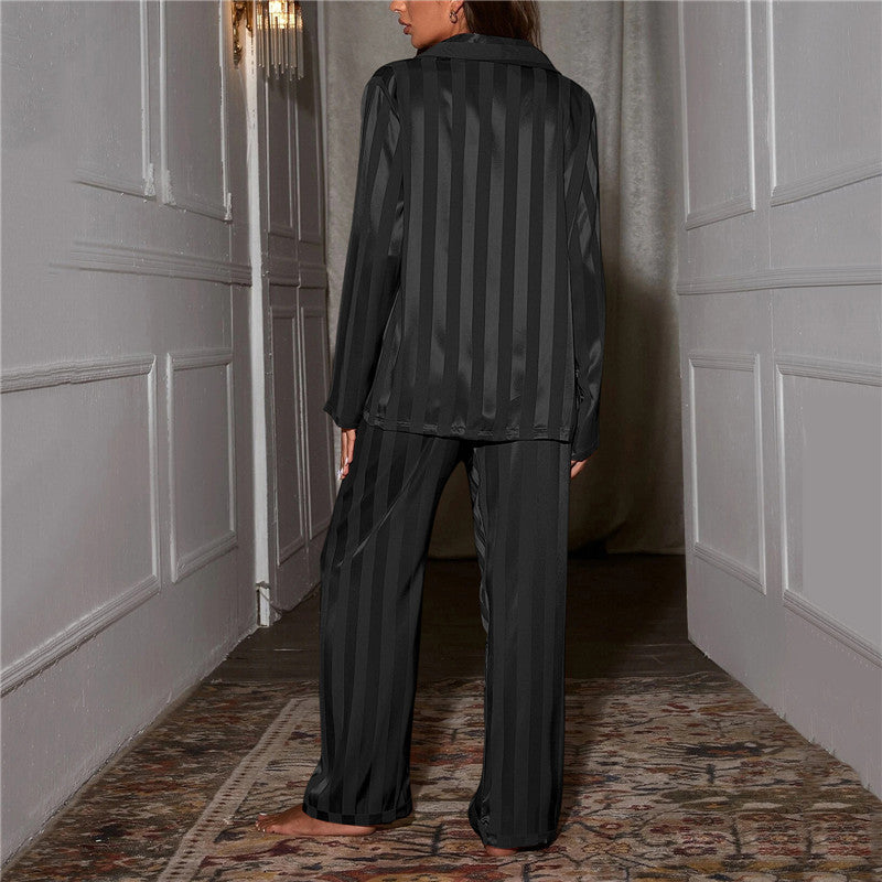 WW | Set Langarm Button Up Lounge Set Satin WW | Set