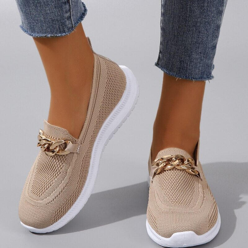 WW | Sneaker Mesh Metallkette Walking Schuhe Damen Sneaker