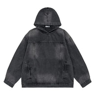 WW | Washed-Denim-Jacke mit Kapuze