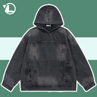 WW | Washed-Denim-Jacke mit Kapuze