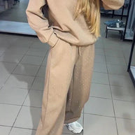 WW | Schweiß Set Glitzernd Bequem Jogging Set Damenbekleidung