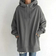 Winterhoodie mit Reißverschluss für Damen