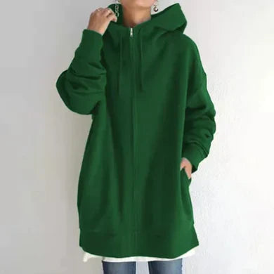 Winterhoodie mit Reißverschluss für Damen