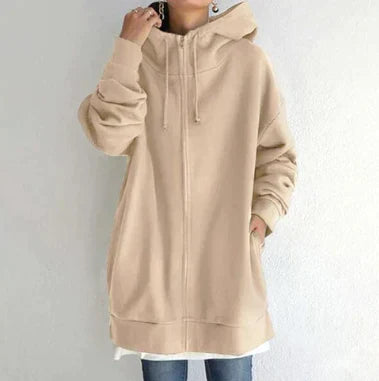 Winterhoodie mit Reißverschluss für Damen