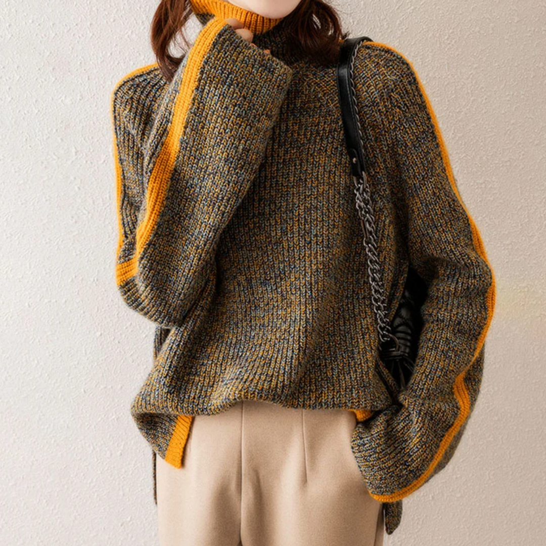 W&W Mode | gestrickter Rollkragenpullover für Frauen