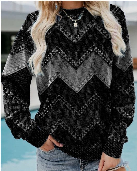 WW | GEOMETRISCHES KASCHMIR-SWEATSHIRT