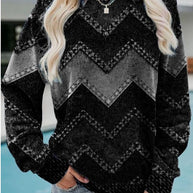 WW | GEOMETRISCHES KASCHMIR-SWEATSHIRT