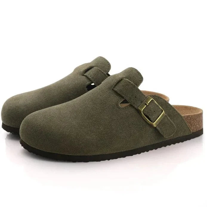 W&W Mode | Unisex Leder Boston Sandalen: Stil Und Qualität in Einem