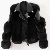 WW™ - Luxus Leder Pelz Jacke [Letzter Tag Rabatt]