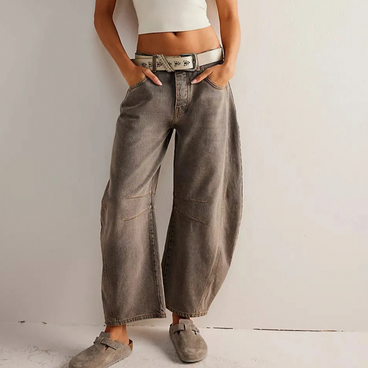 W&W Mode | Hohe Taille Vintage-Jeans für Damen