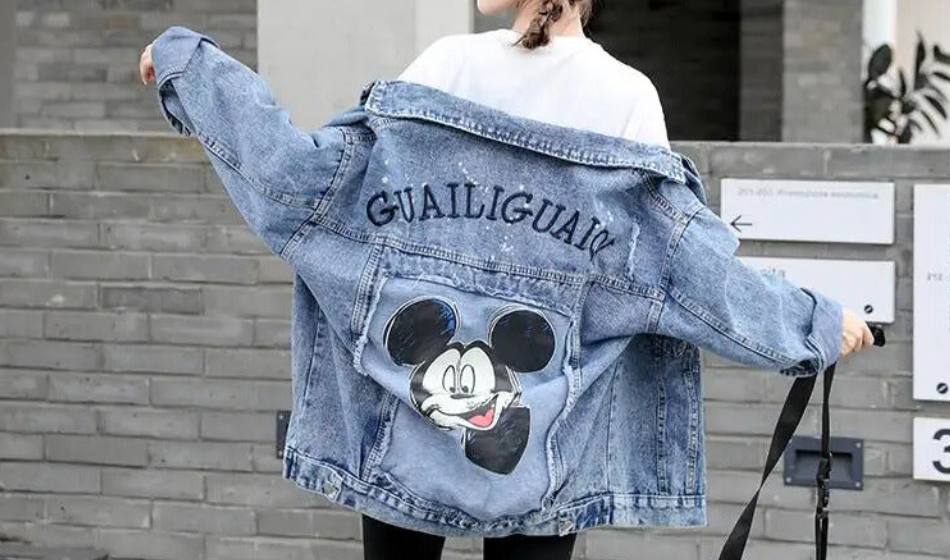 Damen-Jeansjacke im modernen Stil