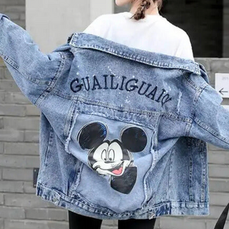 WW | Jeansjacke mit coolem Design MM Mouse Woman