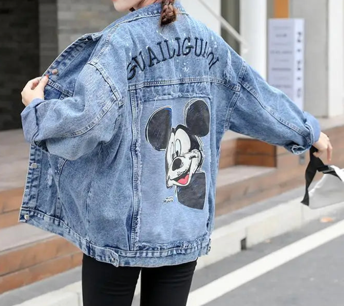 WW | Jeansjacke mit coolem Design MM Mouse Woman