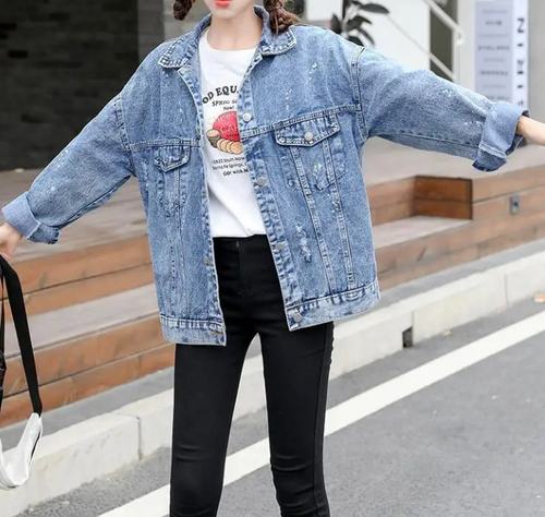 Damen-Jeansjacke im modernen Stil