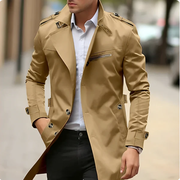 W&W Mode | Stilvoller Lässig Trenchcoat Für Herren