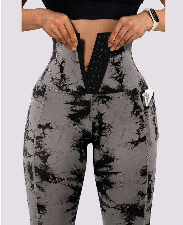 W&W Mode | hohe Taille Sportleggings mit Reißverschluss
