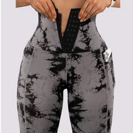 WW | hohe Taille Sportleggings mit Reißverschluss