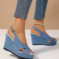 WW | Denim Keilsandaletten