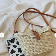 WW | Schultertasche mit Lederriemen