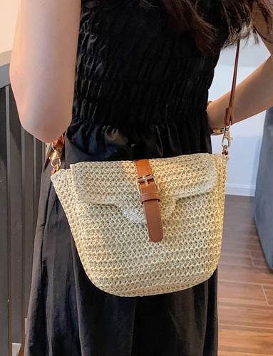 WW | Schultertasche mit Lederriemen