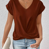 WW | Lässige Bluse Mit Kurzen Ärmeln Für Frauen