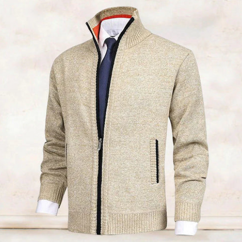 WW | Eleganter Und Bequemer Strickjacke Mit Kragen Für Herren