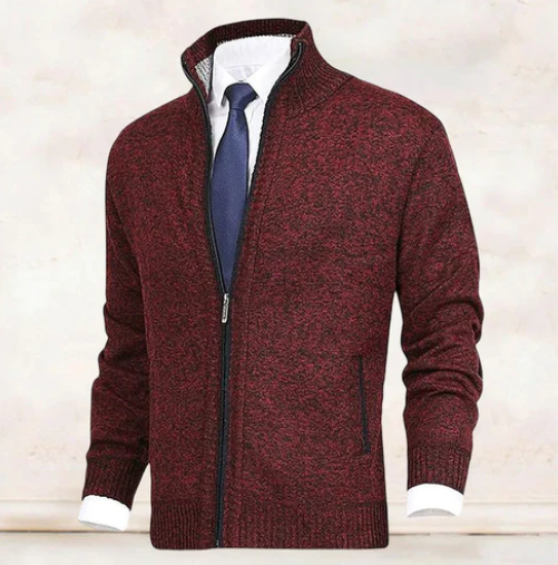 WW | Eleganter Und Bequemer Strickjacke Mit Kragen Für Herren