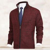 WW | Eleganter Und Bequemer Strickjacke Mit Kragen Für Herren