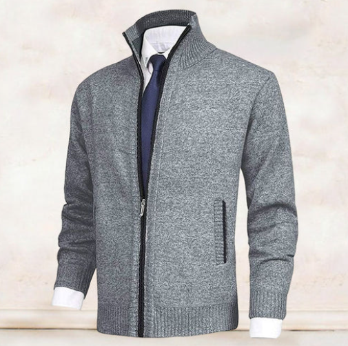 WW | Eleganter Und Bequemer Strickjacke Mit Kragen Für Herren