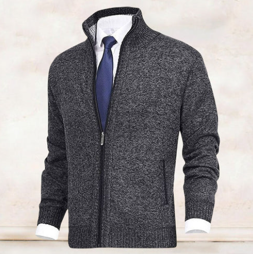 WW | Eleganter Und Bequemer Strickjacke Mit Kragen Für Herren